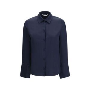 Max Mara Pure Blue Silk Women's Shirt